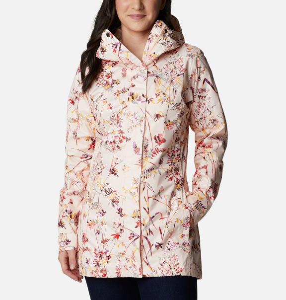 Columbia Splash A Little II Rain Jacket White For Women's NZ26041 New Zealand